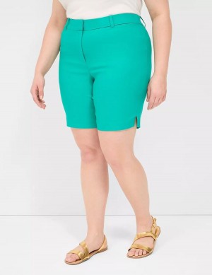 Women Lane Bryant 4-Season Bermuda Shorts Light Turquoise | FZS1390ZN