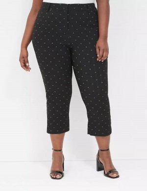 Women Lane Bryant 4-Season Slim Capri Pants Black | AZY5275FS