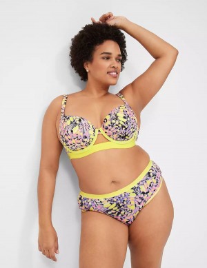 Women Lane Bryant Boost Balconette Bra Yellow Multicolor | NKY8843DI