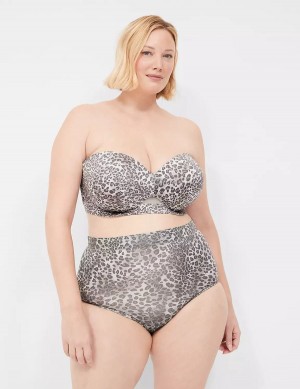 Women Lane Bryant Comfort Bliss High-Waist Briefs Brown Black White | KNV184YO