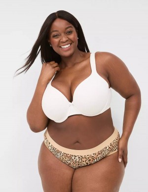 Women Lane Bryant Cotton With Wide Waistband Hipster Panty Beige | SSR2616YK