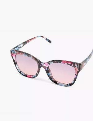 Women Lane Bryant Floral Print Cateye Sunglasses Multicolor | FVF7893LW