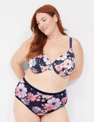 Women Lane Bryant Invisible Backsmoother Lightly Lined Full Coverage Bralettes Blue | FHB912DZ