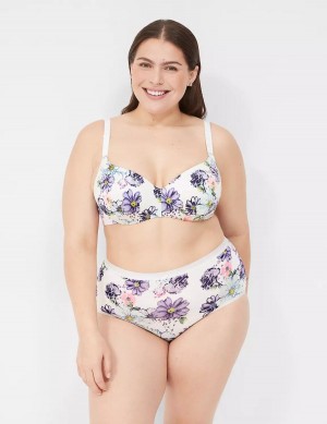 Women Lane Bryant Invisible Backsmoother Lightly Lined Balconette Bra White | QHD1029VI