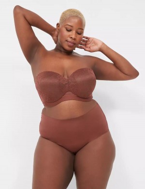 Women Lane Bryant Invisible Edge Full Briefs Chocolate | WNA6822EL