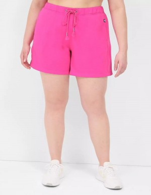 Women Lane Bryant LIVI French Terry Shorts Pink | FPQ1352DB