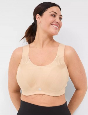 Women Lane Bryant LIVI Max Support Wicking Underwire Sports Bra Beige | WPN2044ZT