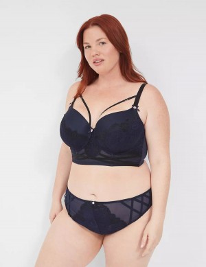 Women Lane Bryant Lace French Briefs Blue | ULJ6316NU