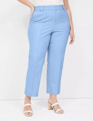 Women Lane Bryant Modern Straight Ankle Pants Blue | PNU8641HW