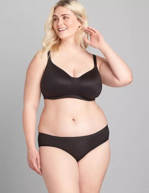 Women Lane Bryant No-Wire Bralettes Black | YOE9562BY