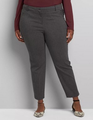 Women Lane Bryant Slim Ankle 4-Season Pants Grey | UUS7295RX