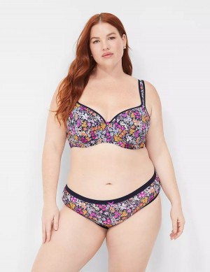 Women Lane Bryant Smooth Lightly Lined Balconette Bra Blue | OXJ2684XY