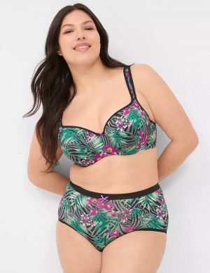 Women Lane Bryant Smooth Lightly Lined Balconette Bra Green Multicolor | KWI4461KB