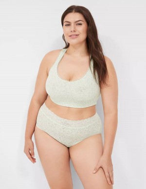 Women Lane Bryant Stretch Lace Bralettes Light Green | DOQ8841ZJ