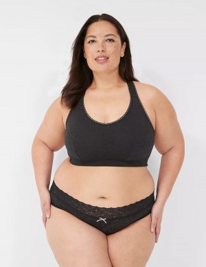 Women Lane Bryant Stretch Lace Bralettes Black | SHS4289PC