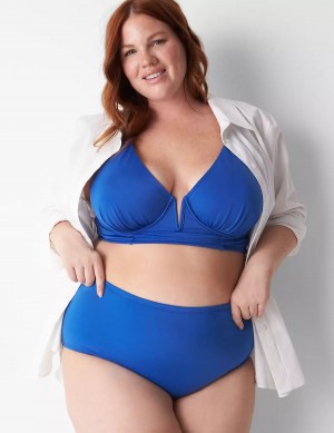 Women Lane Bryant Swim Briefs Blue | OMR815QM