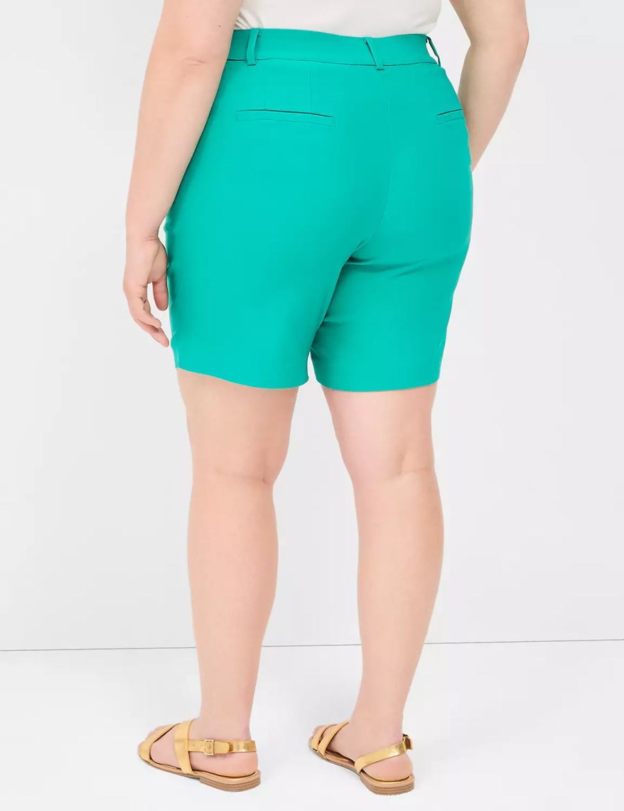 Women Lane Bryant 4-Season Bermuda Shorts Light Turquoise | FZS1390ZN