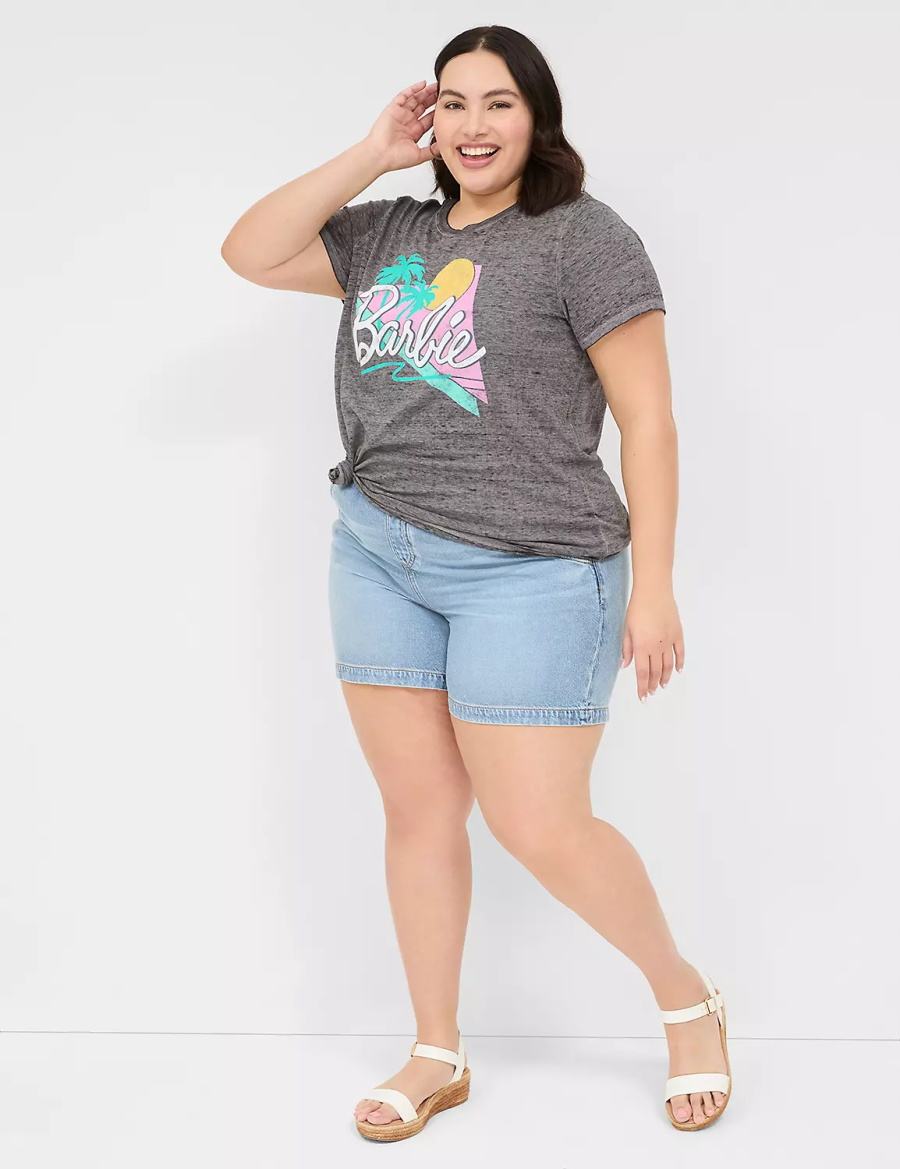 Women Lane Bryant Barbie Graphic Tee T Shirts Grey | YXO7613FT