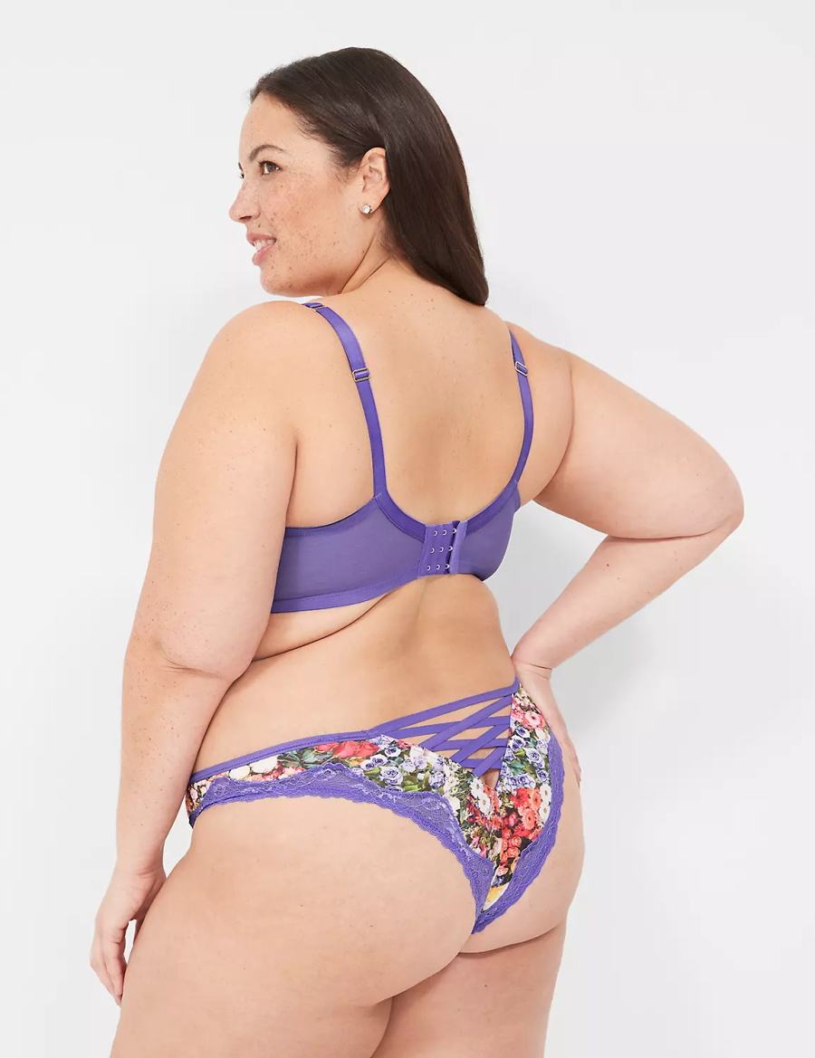 Women Lane Bryant Boost Balconette Bra Purple Multicolor | ZRH136HH