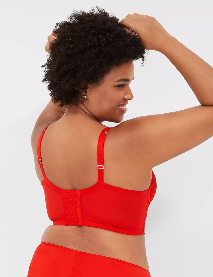 Women Lane Bryant Boost Longline Balconette Bra Red | HEJ441QY