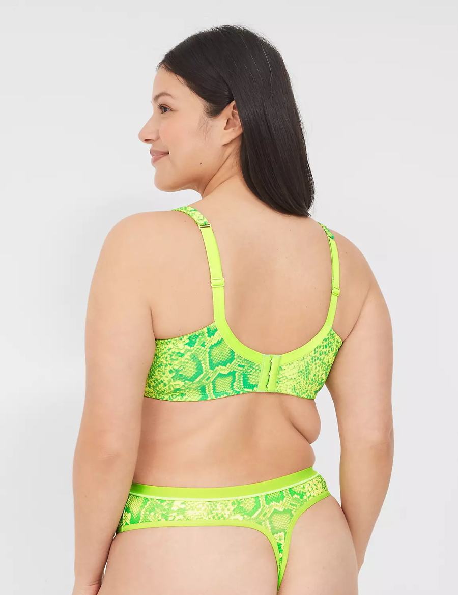 Women Lane Bryant Boost Plunge Bralettes Light Green | NJW4461WF