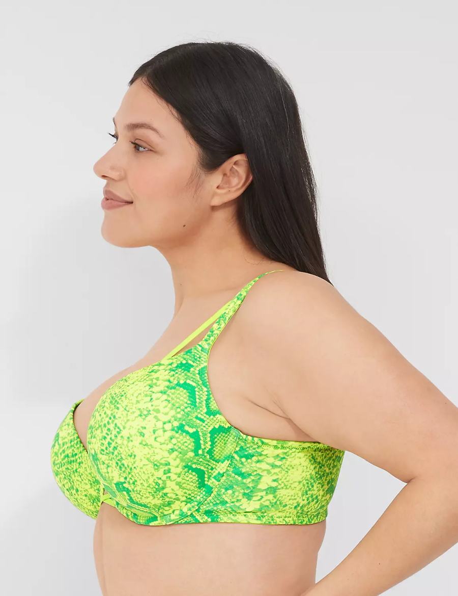 Women Lane Bryant Boost Plunge Bralettes Light Green | NJW4461WF