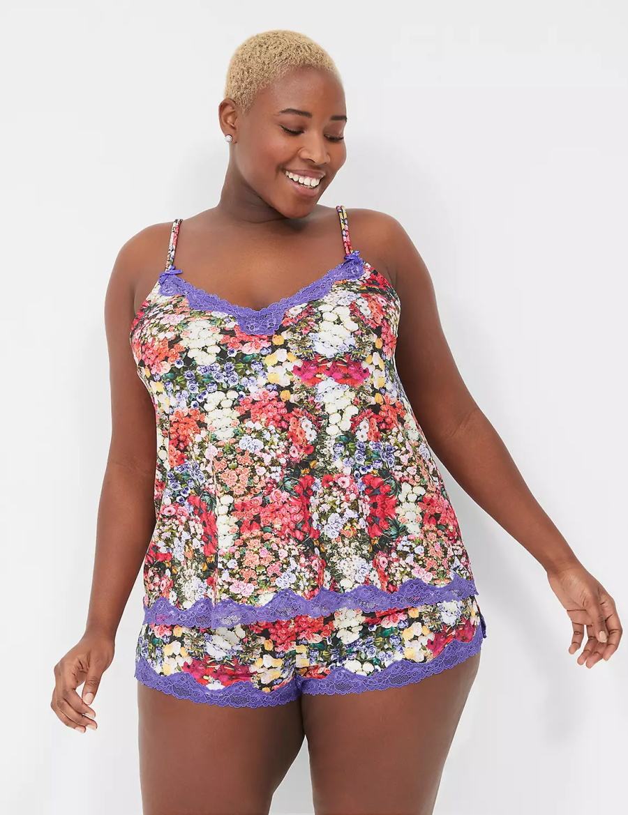 Women Lane Bryant Cami & Short Set Pajamas Multicolor | REN8149MR