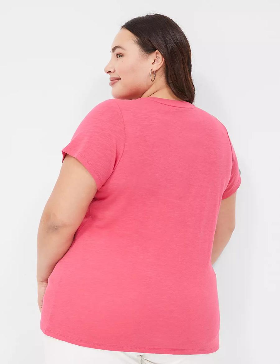 Women Lane Bryant Coca-Cola Graphic Tee T Shirts Pink | VTB3753VR