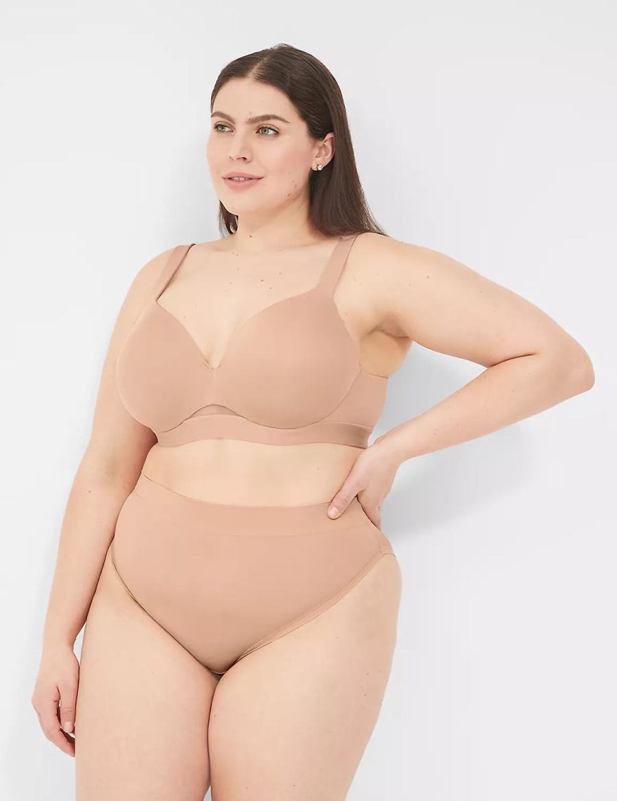 Women Lane Bryant Comfort Bliss French Cut Briefs Beige | XAF8884AF