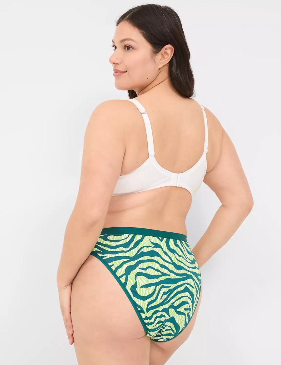 Women Lane Bryant Crush Cotton French Briefs Deep Turquoise | LHD4552LY