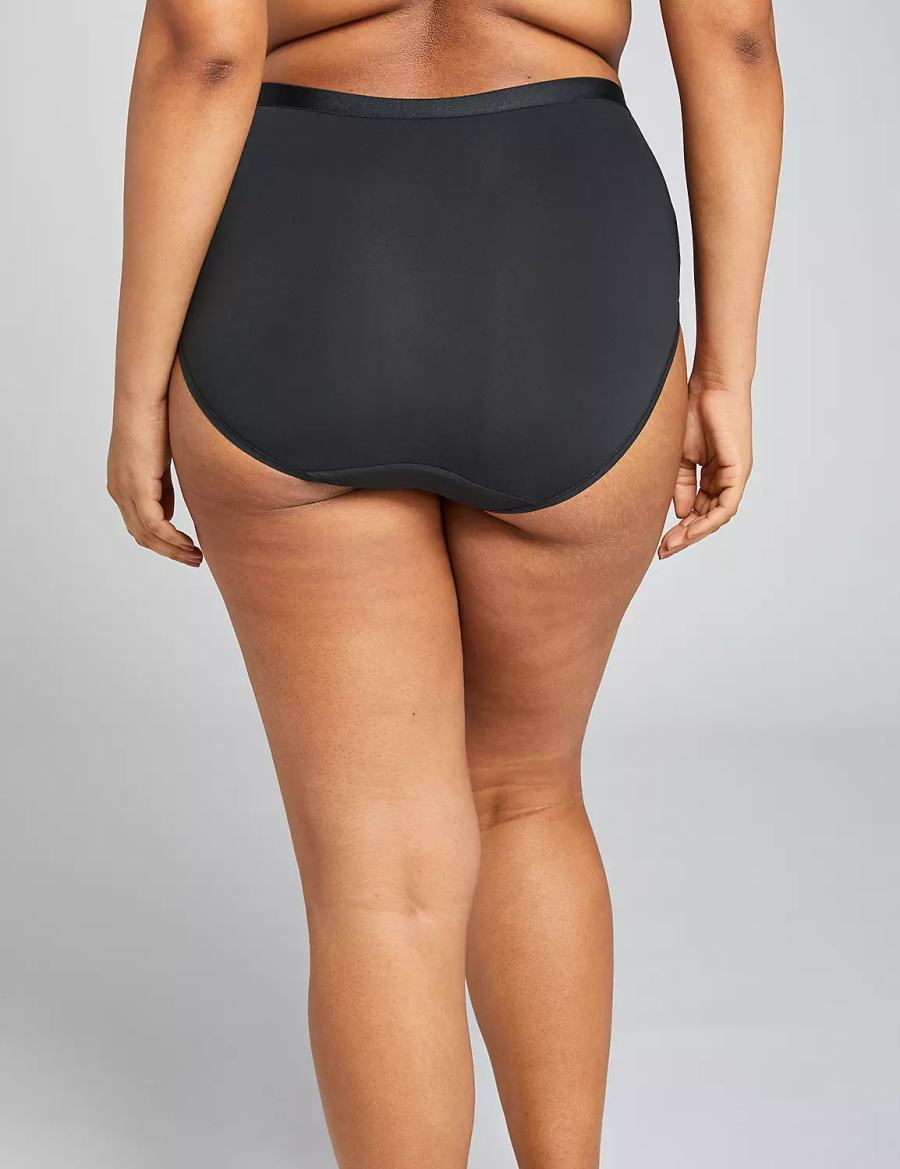 Women Lane Bryant Extra Soft Full Briefs Black | YFY6798VP