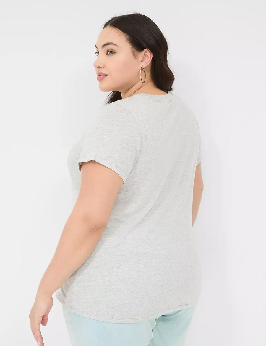 Women Lane Bryant Faith Graphic Tee Tank Top Grey | ZTO6510BL