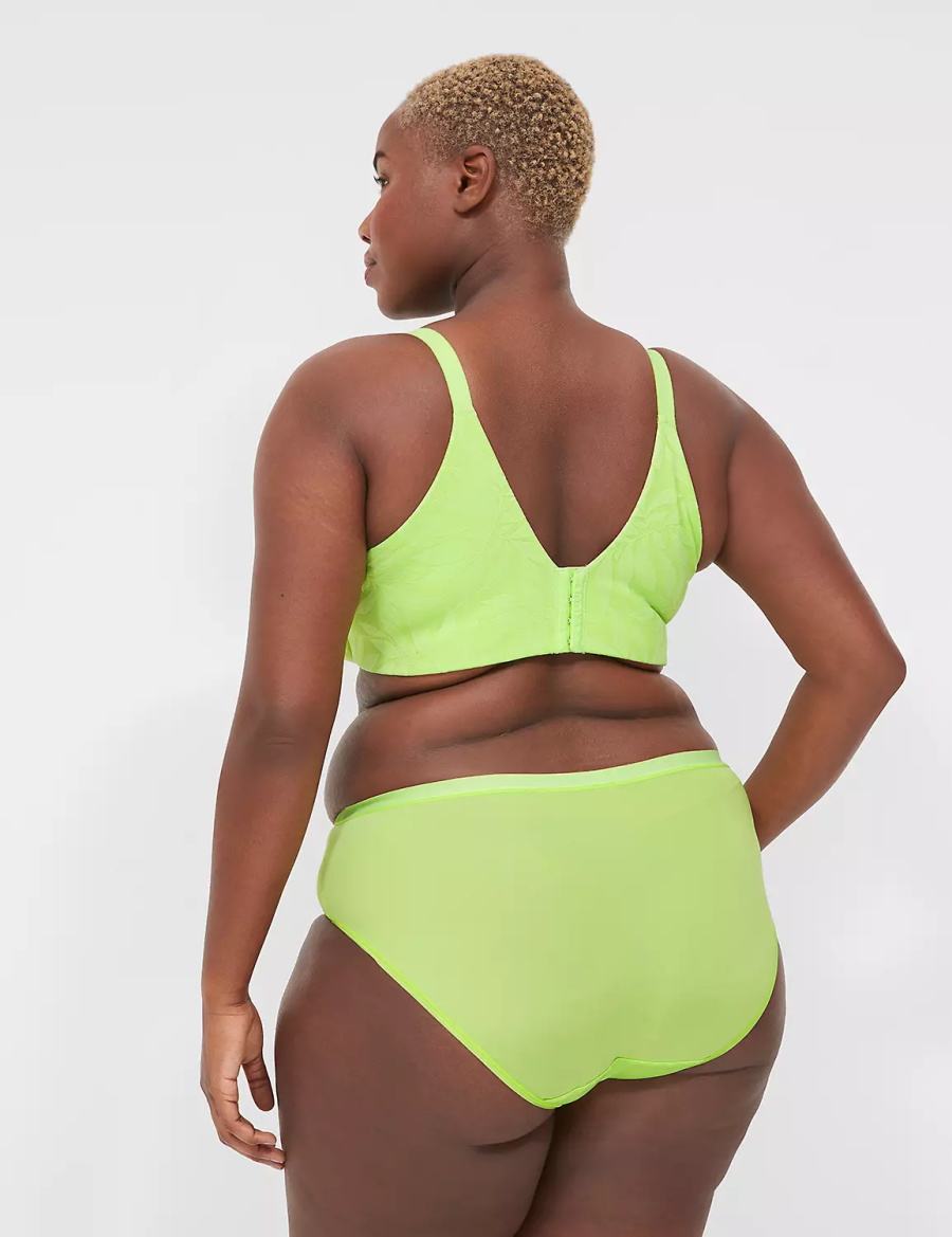 Women Lane Bryant Invisible Lace Backsmoother Full Coverage Bralettes Green | GMA5227ER