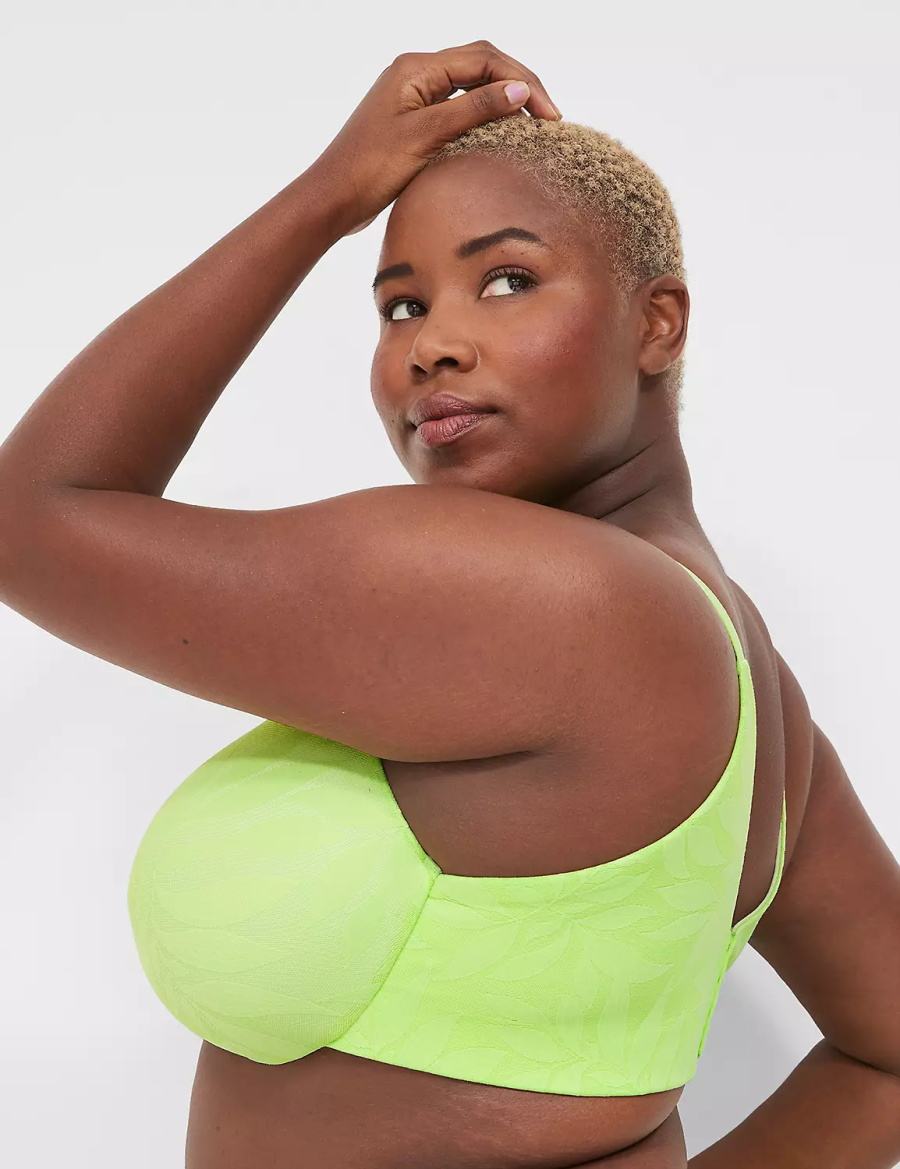 Women Lane Bryant Invisible Lace Backsmoother Full Coverage Bralettes Green | GMA5227ER