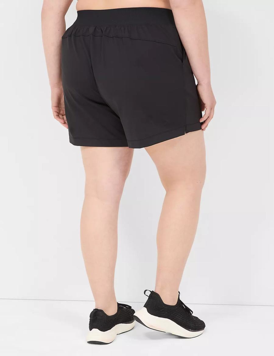 Women Lane Bryant LIVI Knit Shorts Black | WEZ183ZZ