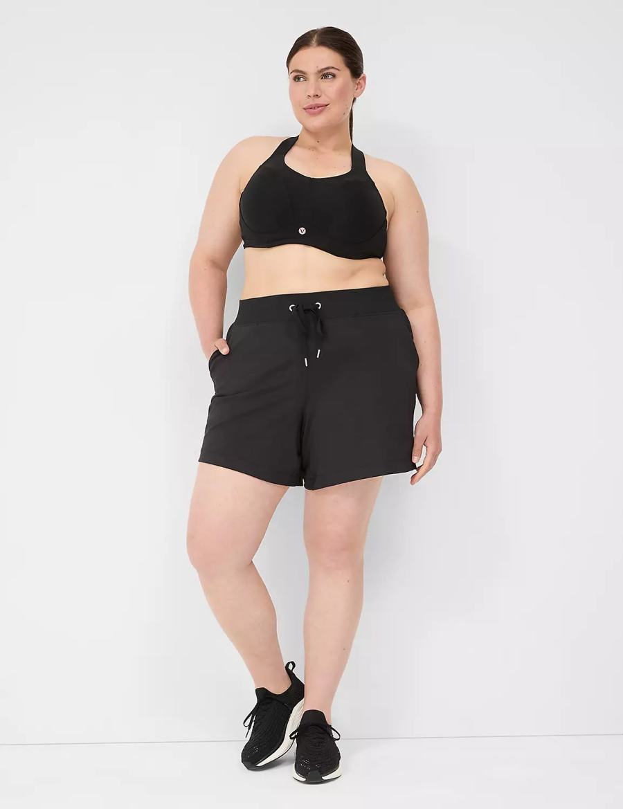 Women Lane Bryant LIVI Knit Shorts Black | WEZ183ZZ