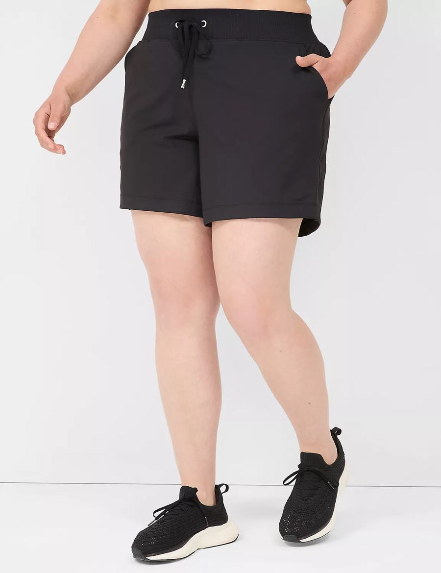 Women Lane Bryant LIVI Knit Shorts Black | WEZ183ZZ