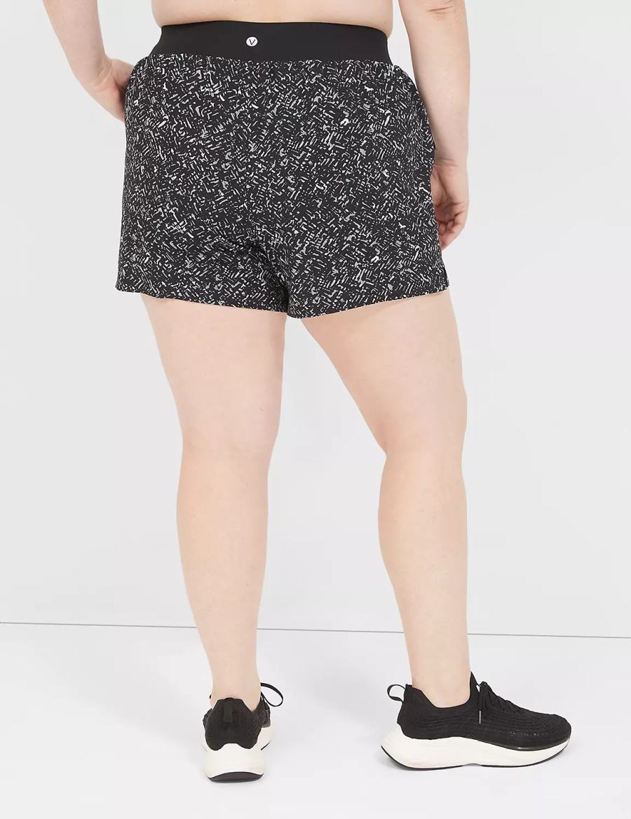 Women Lane Bryant LIVI Stretch Woven Shorts Black | FEO6096EC