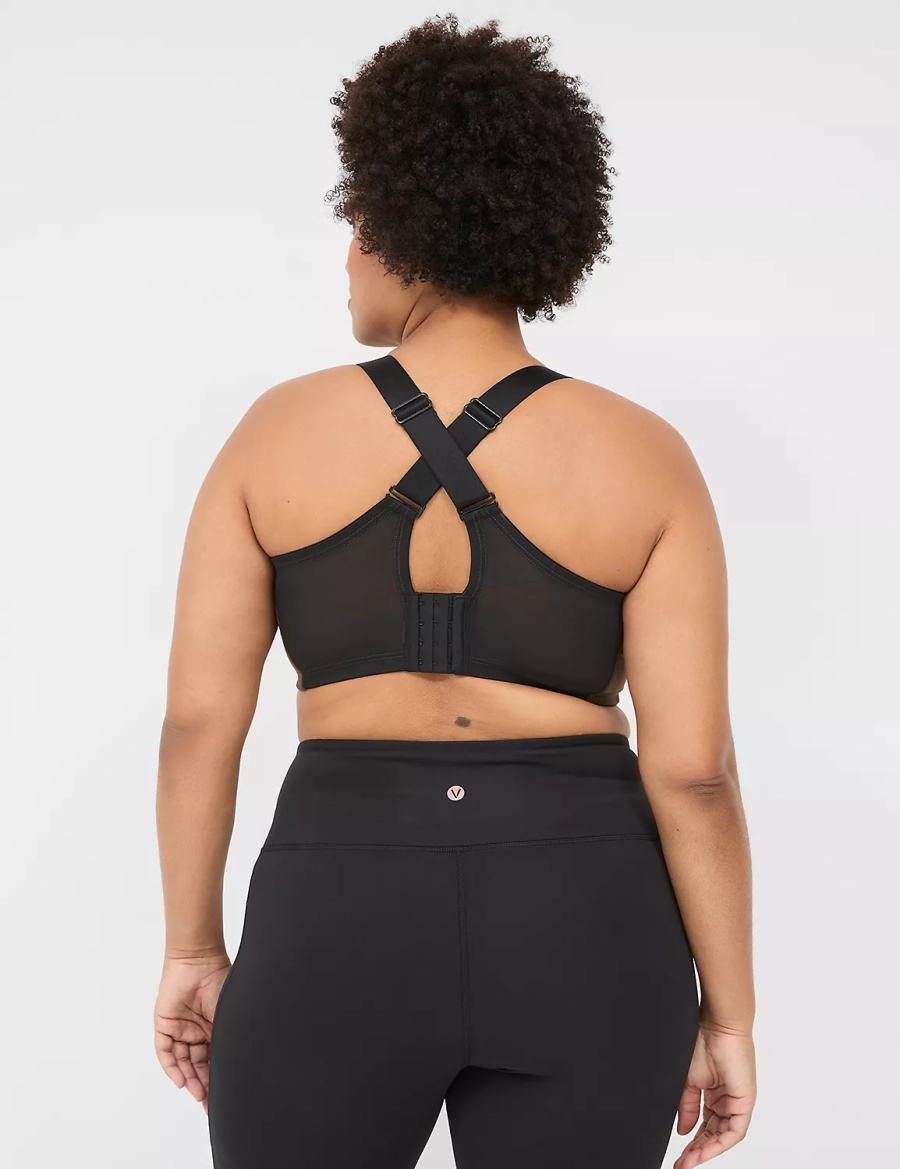 Women Lane Bryant LIVI Wireless Medium-Impact Wicking Sports Bra Dark Brown | NFQ3531GM