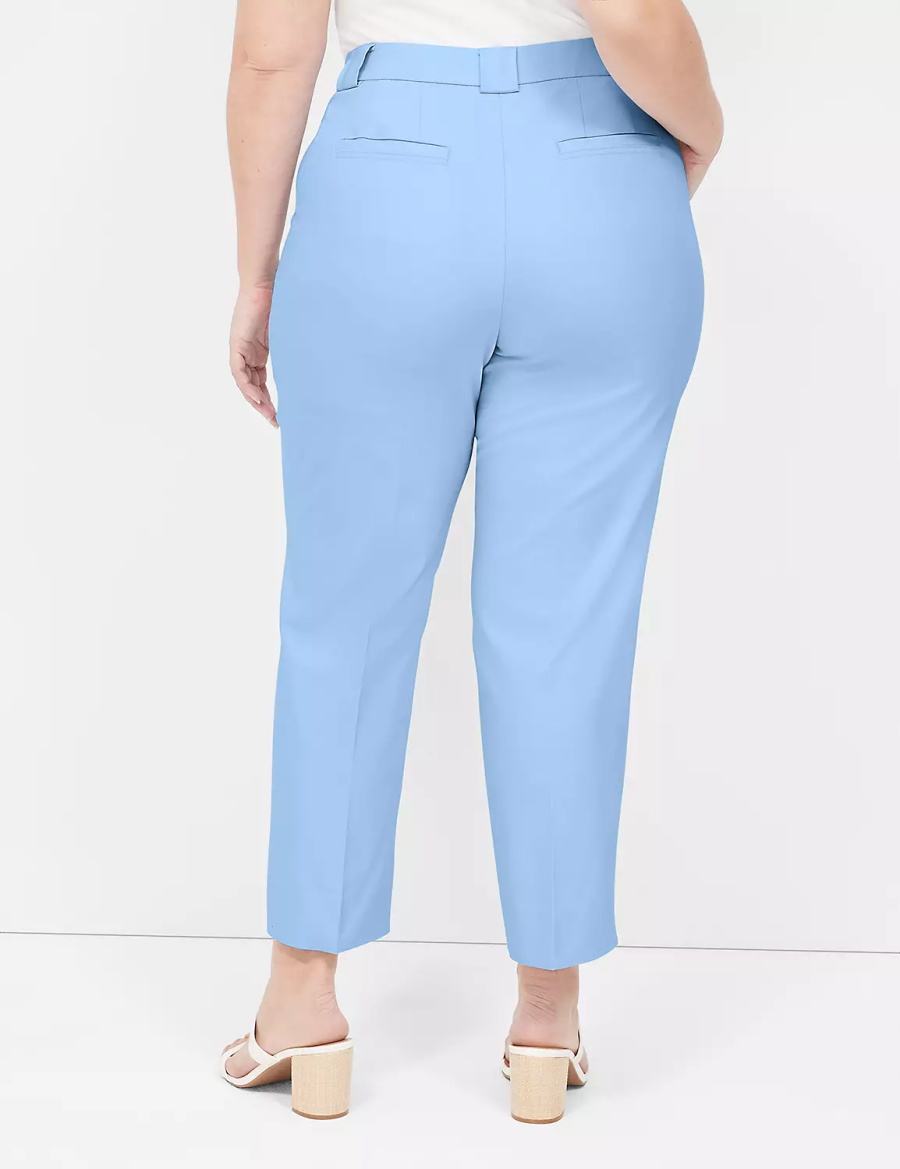 Women Lane Bryant Modern Straight Ankle Pants Blue | PNU8641HW