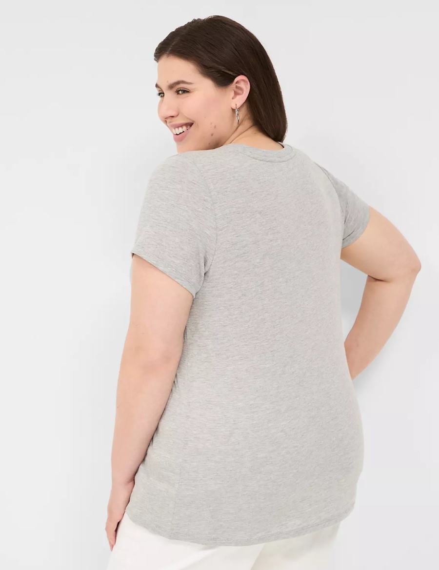 Women Lane Bryant Nashville Graphic Tee T Shirts Light Grey | AYT9485XN