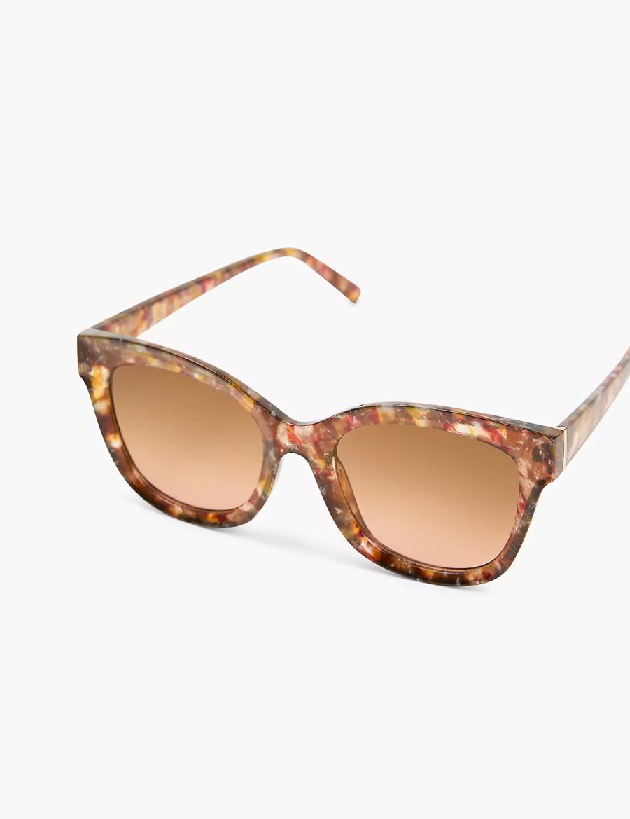 Women Lane Bryant Neutral Tortoiseshell Print Cateye Sunglasses Brown | JJA4196JW