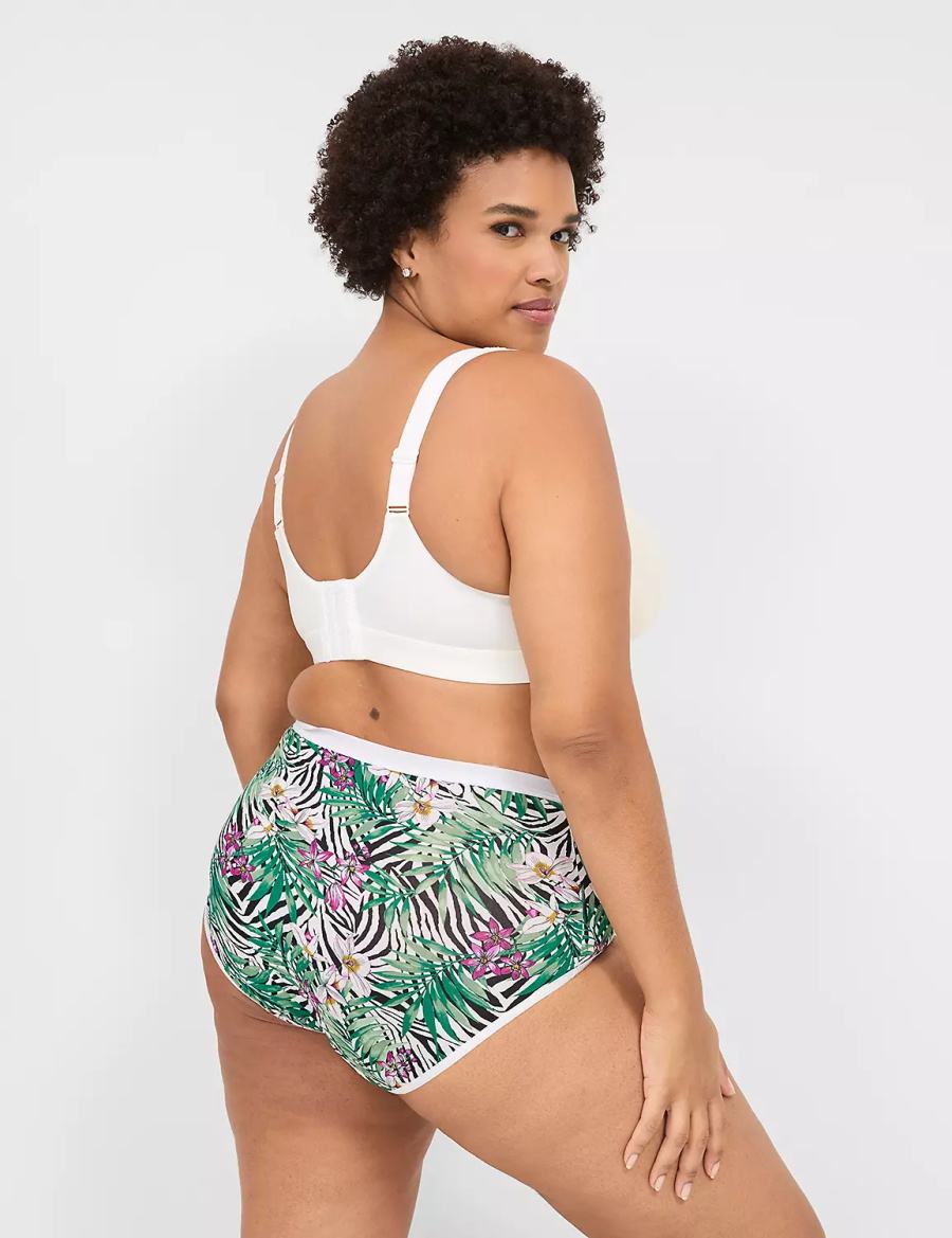 Women Lane Bryant No-Show Full Briefs White | AHI8574NG