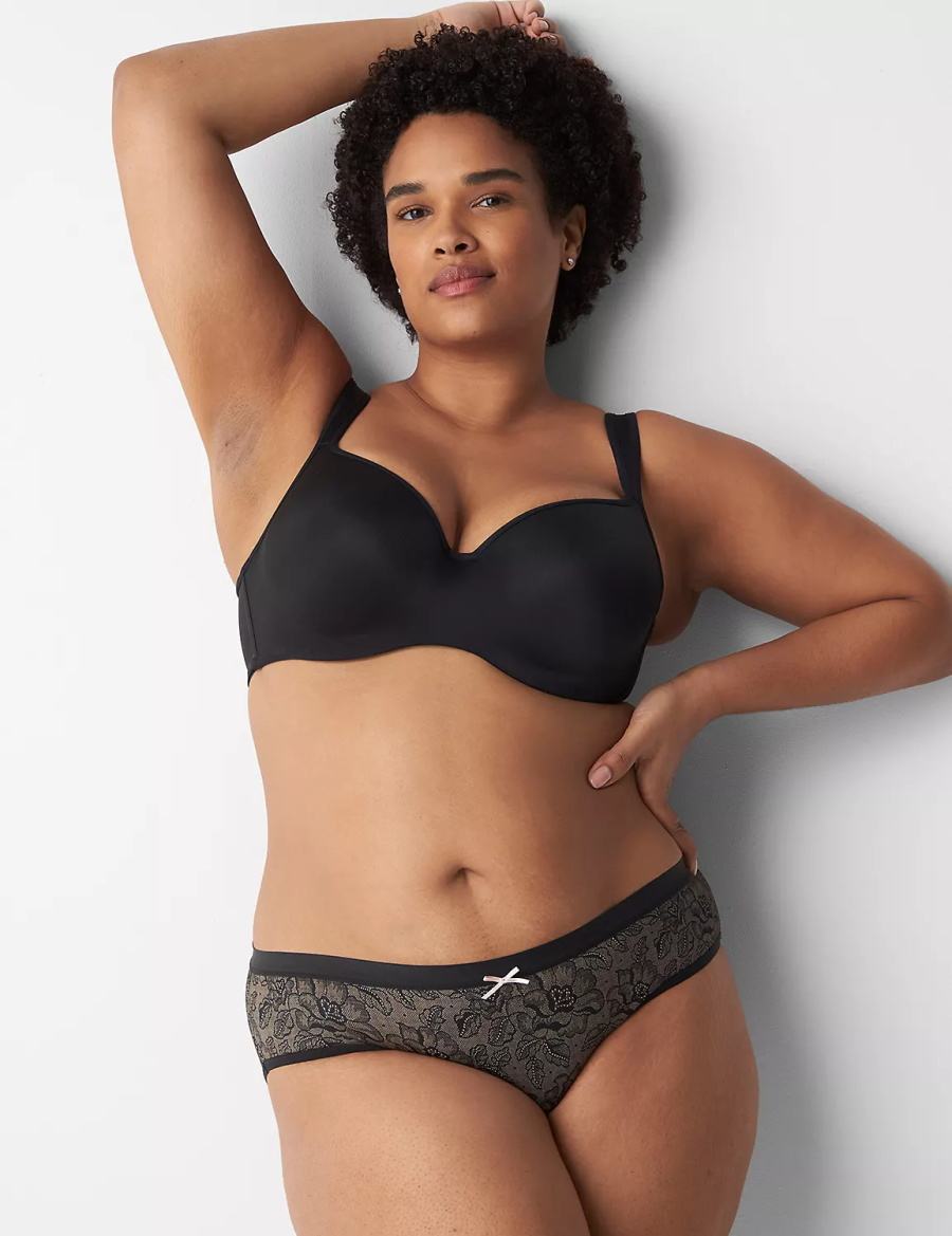 Women Lane Bryant No-Show Hipster Panty Black | BPY3898NB