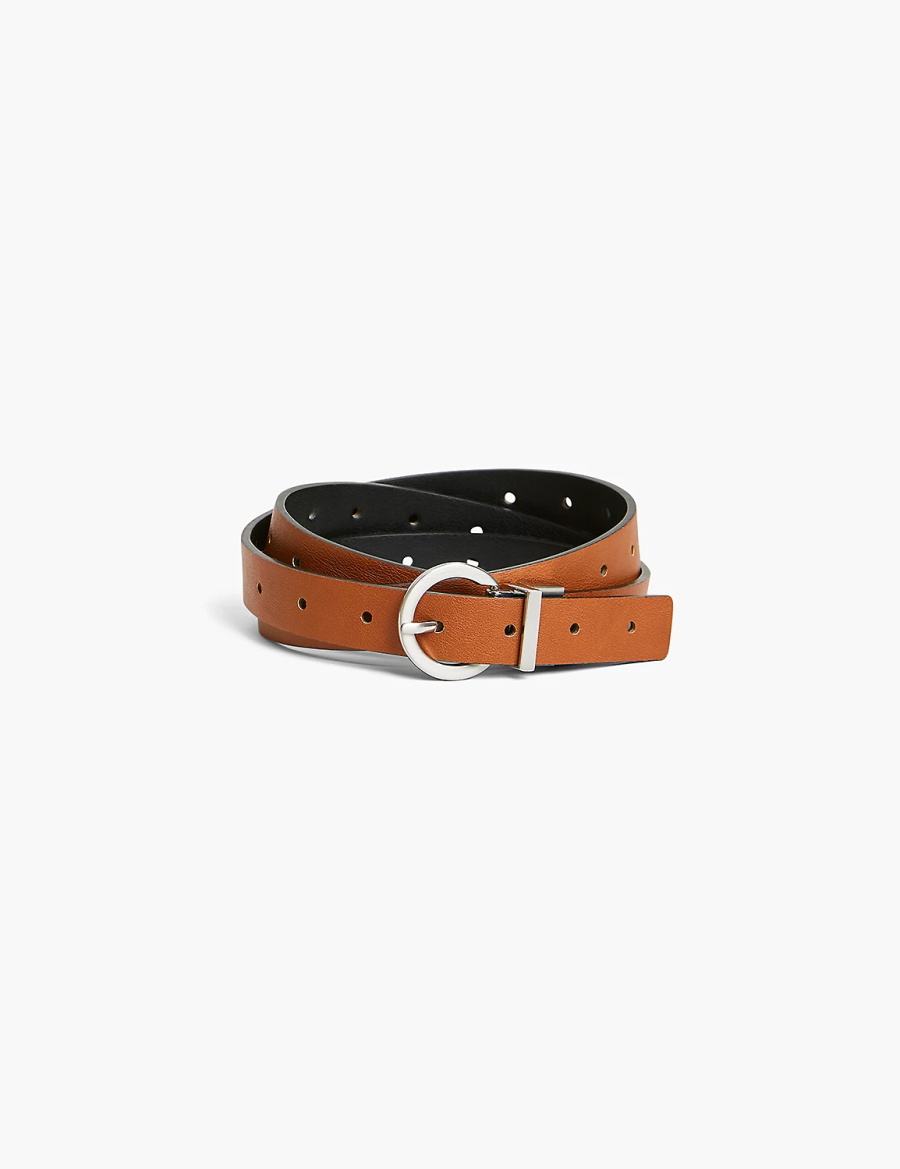 Women Lane Bryant Reversible Belts Black Brown | SXO1182OM