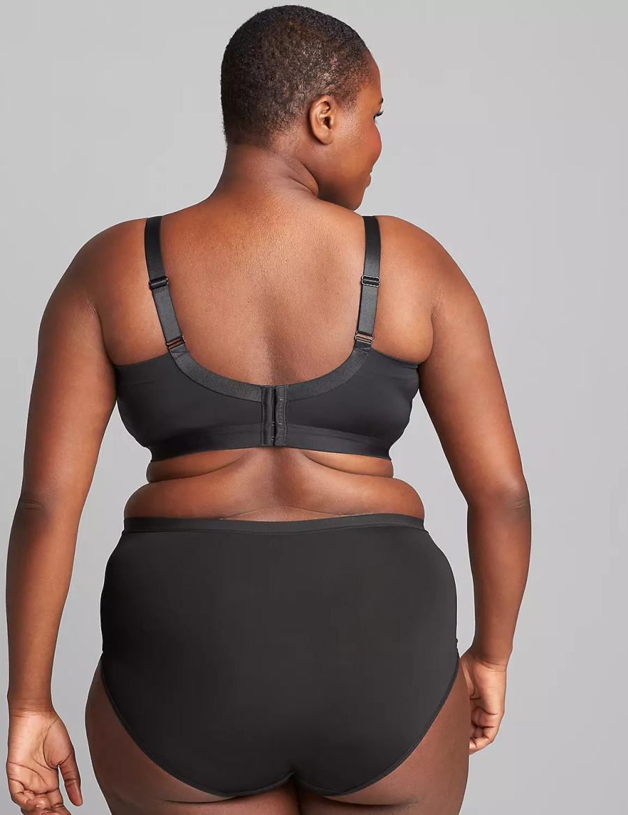 Women Lane Bryant Seamless Lightly Lined Nursing Bralettes Black | MWU9744RO