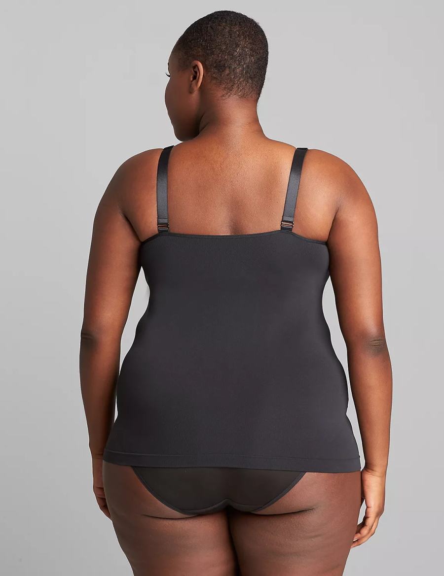 Women Lane Bryant Seamless Nursing Cami Bralettes Black | NWI8056BG