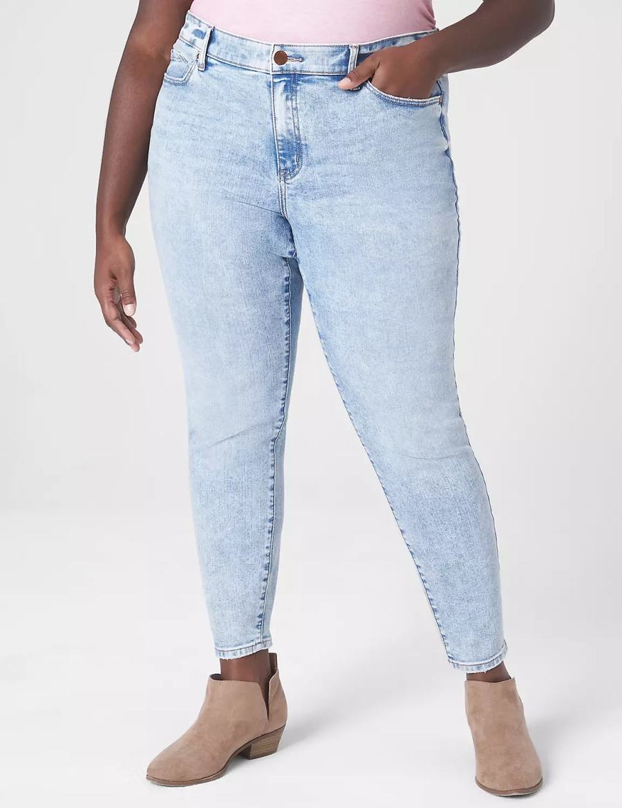 Women Lane Bryant Signature Fit Skinny Jeans Light Blue | FFD9981YA