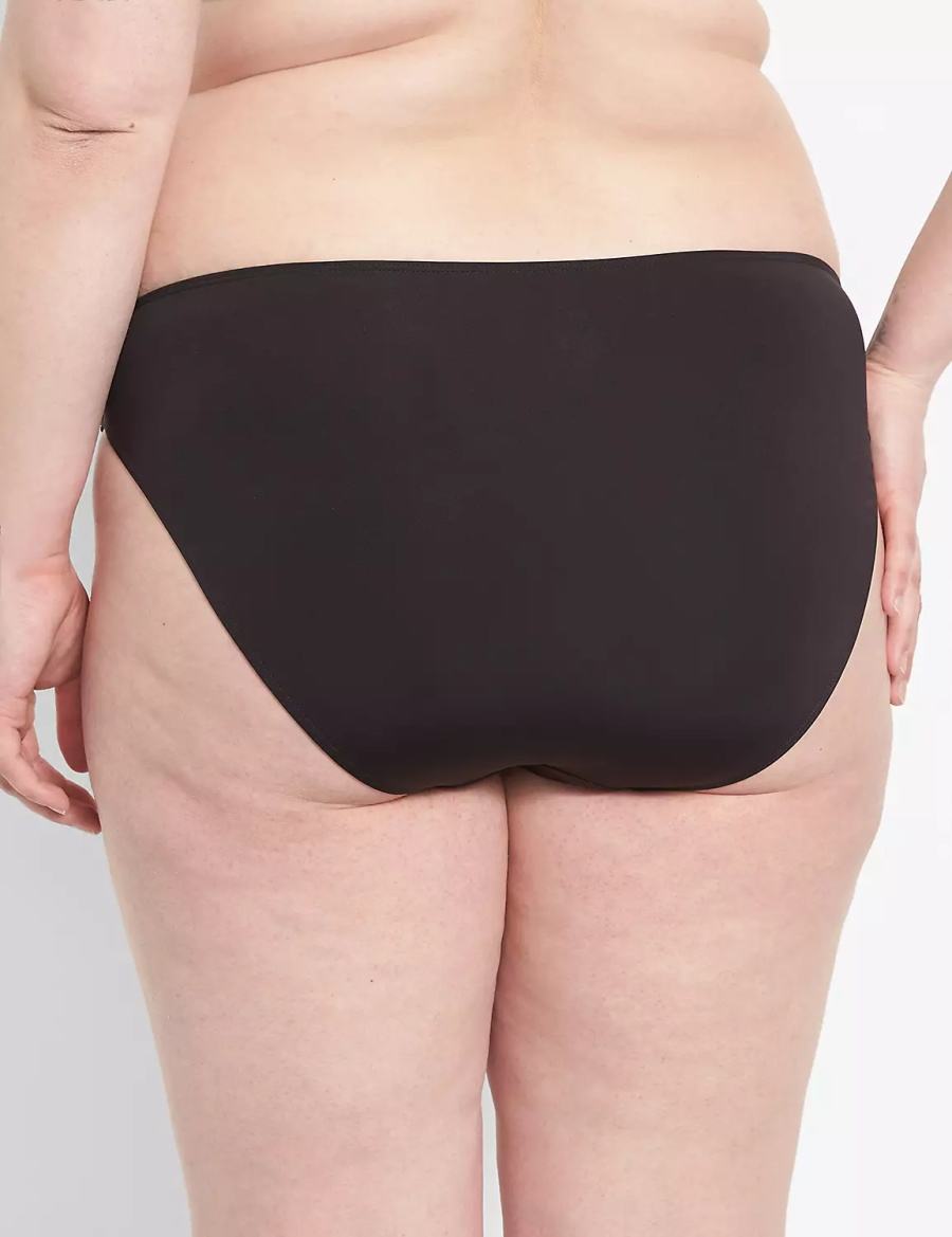 Women Lane Bryant Slick Chicks Adaptive High-Cut Briefs Black | GWY1820LC