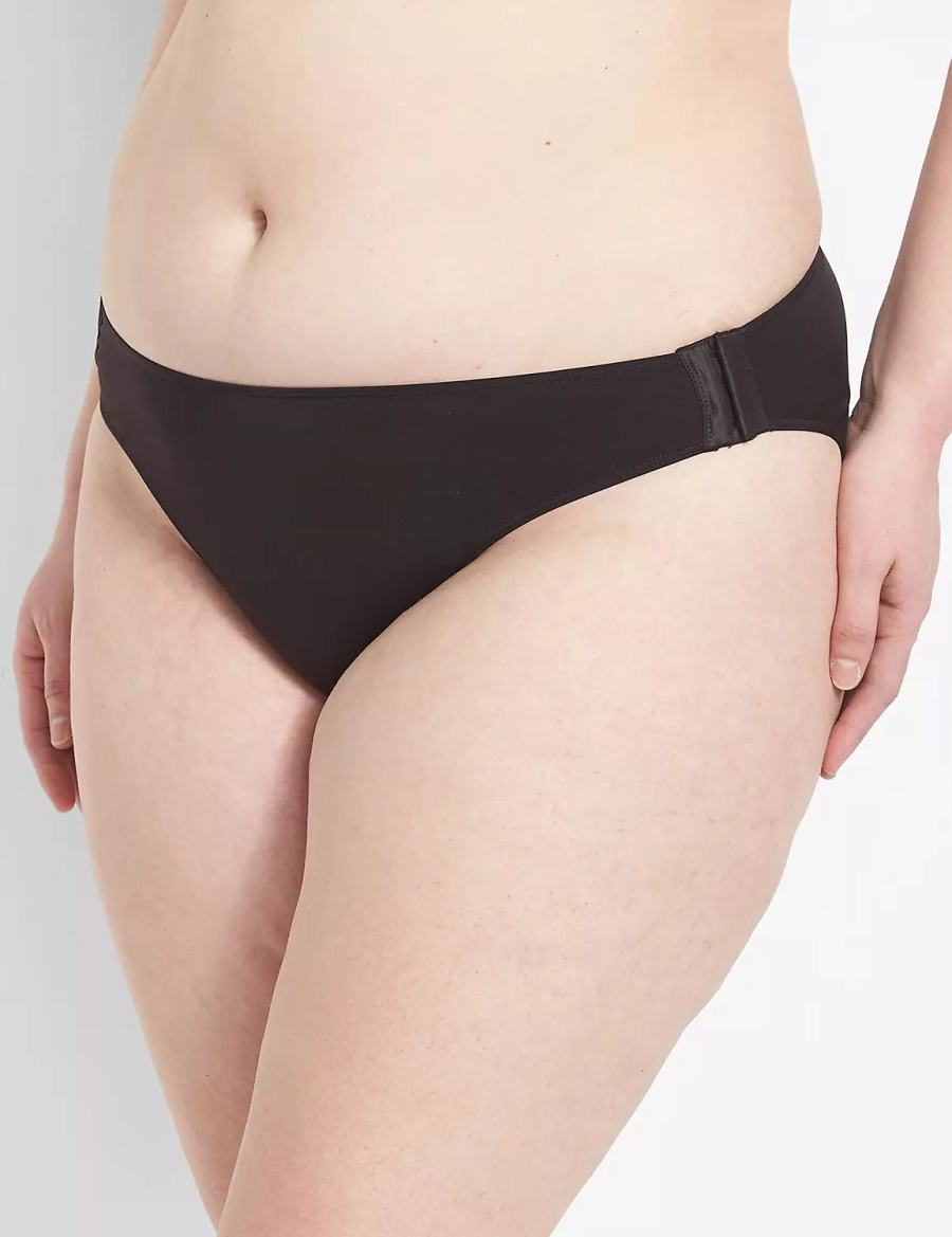 Women Lane Bryant Slick Chicks Adaptive High-Cut Briefs Black | GWY1820LC